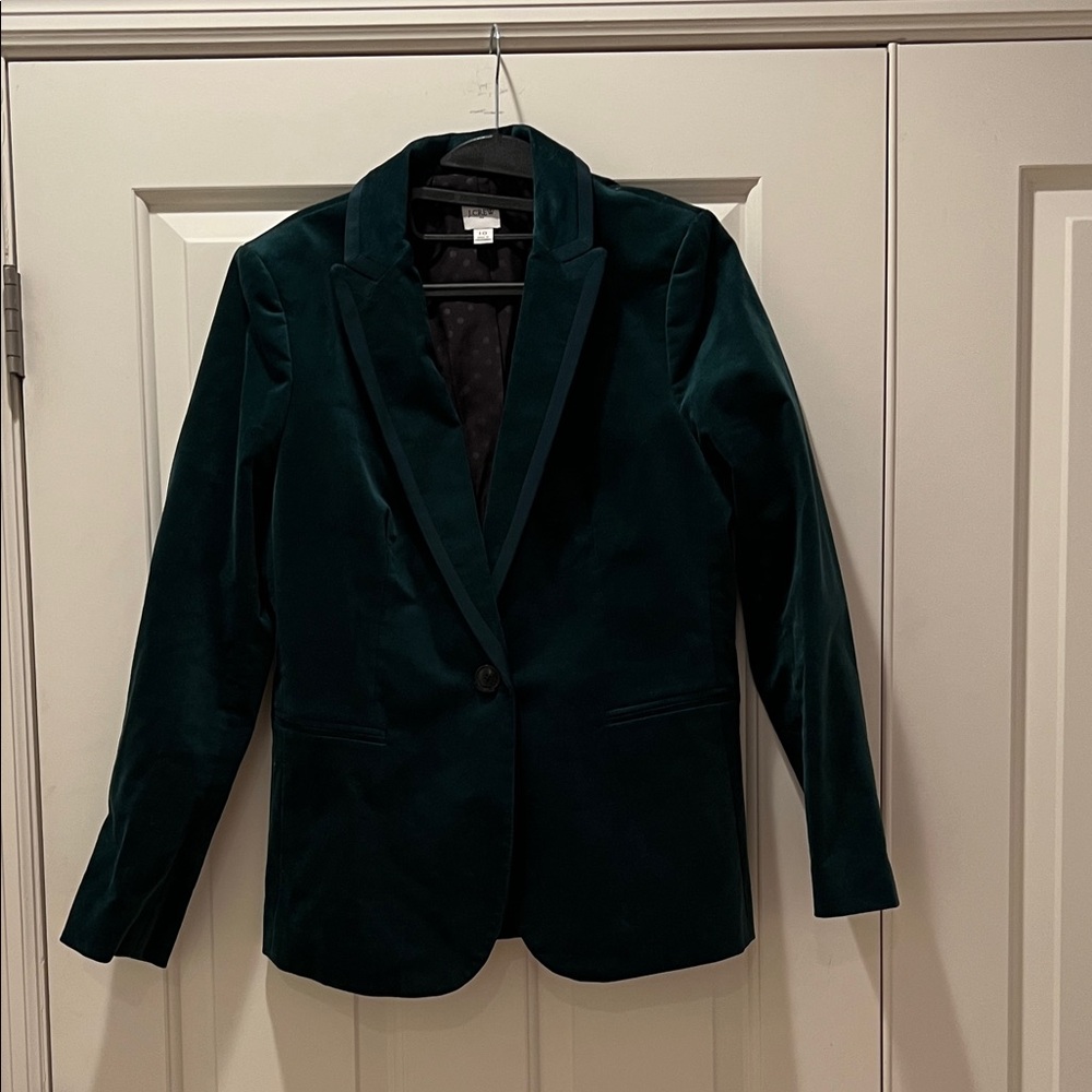 J. Crew Dark Green Women's Blazer- Worn Once